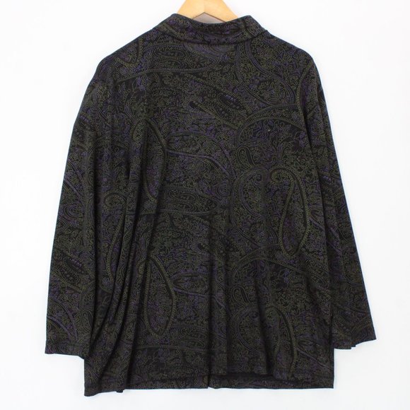 Vikki Vi Cardigan Top Womens Petite Multicolor One Button front Lightweight 1XP - Picture 8 of 10